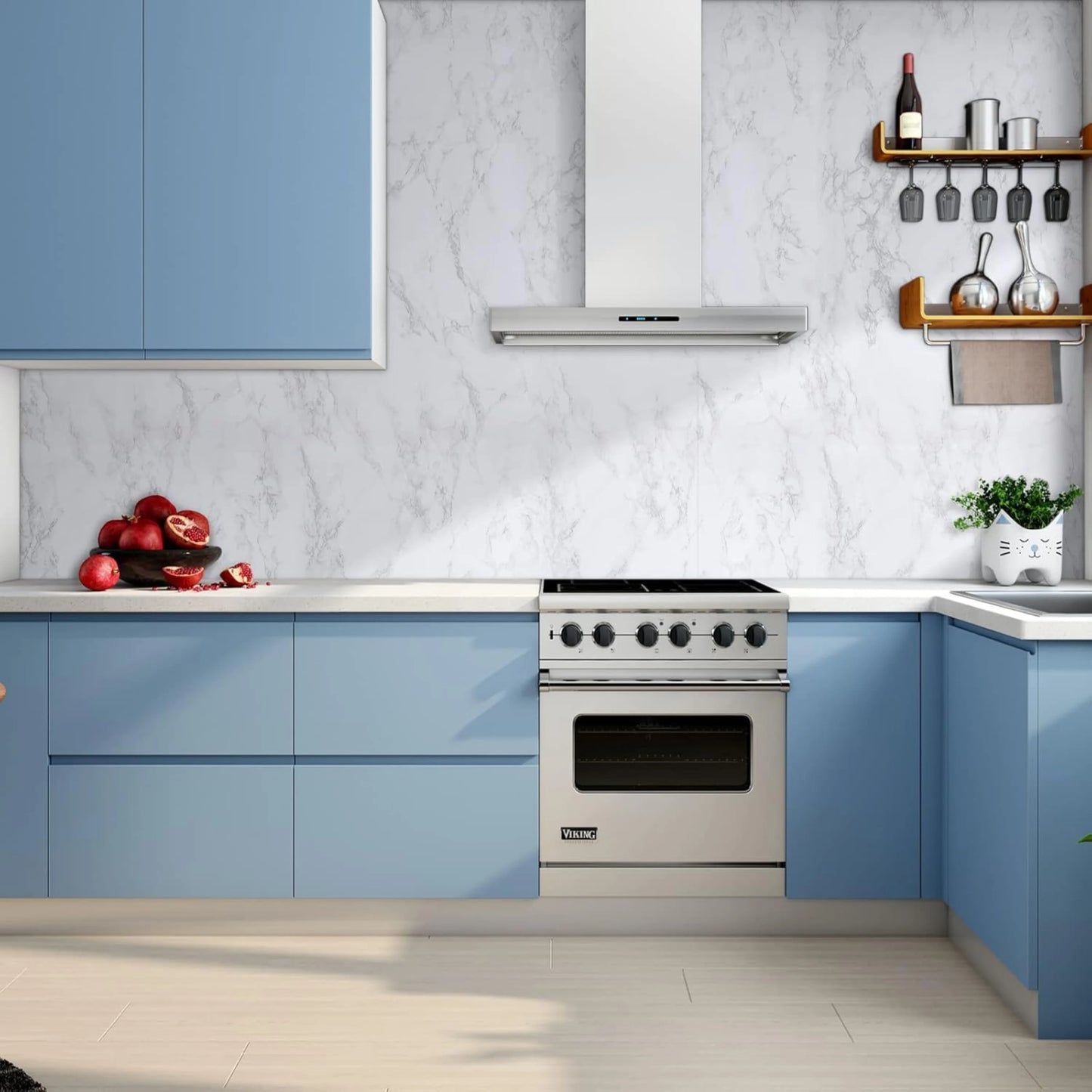Kitchen Backsplash White Wallpaper
