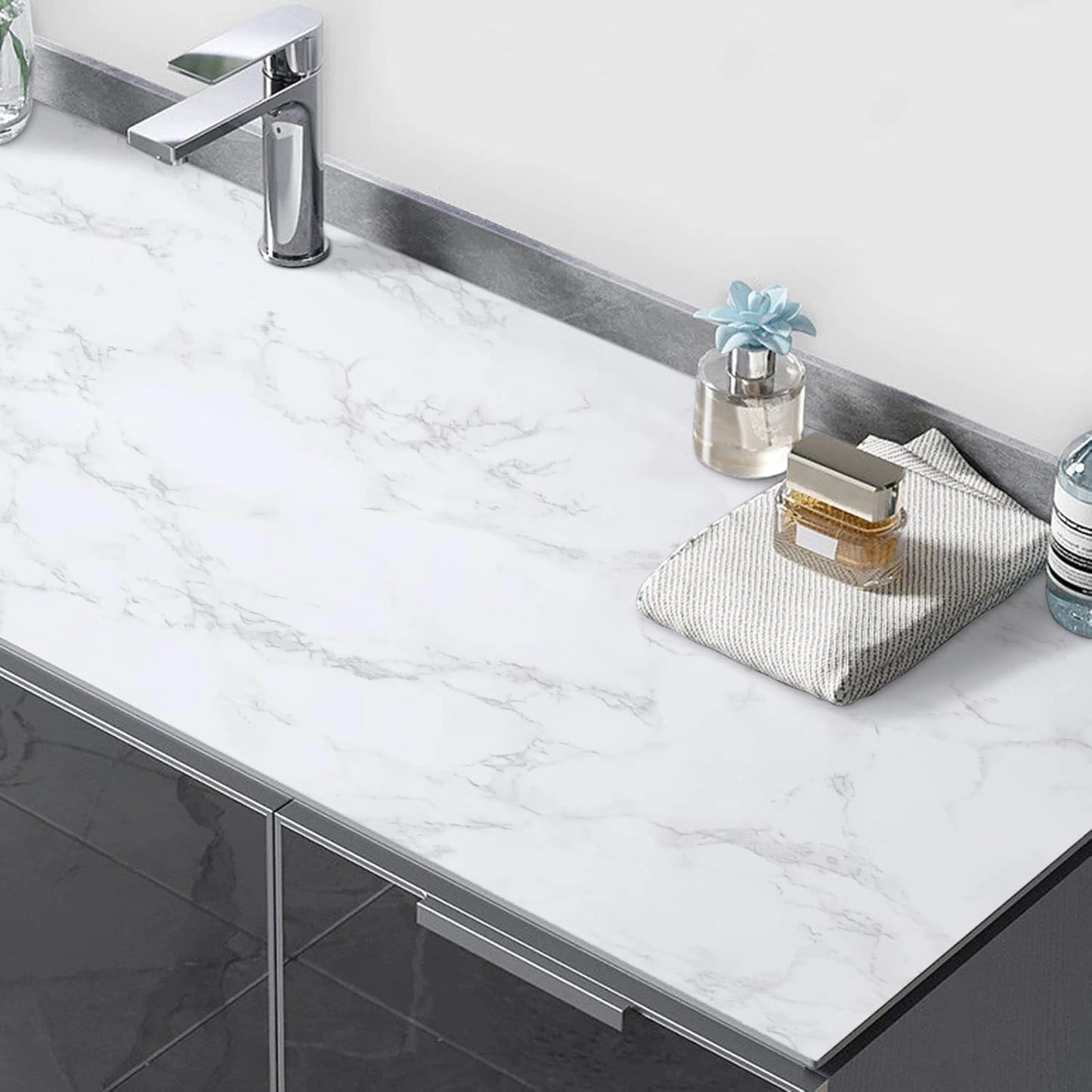 Kitchen Backsplash White Wallpaper