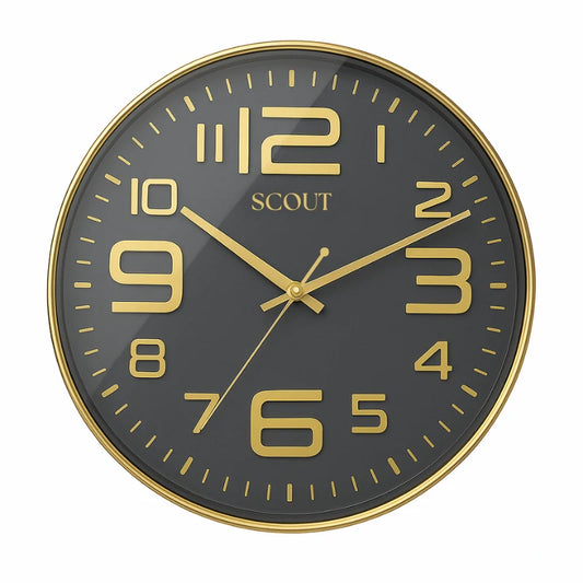 Scout Classic Analog Wall Clock (Black)