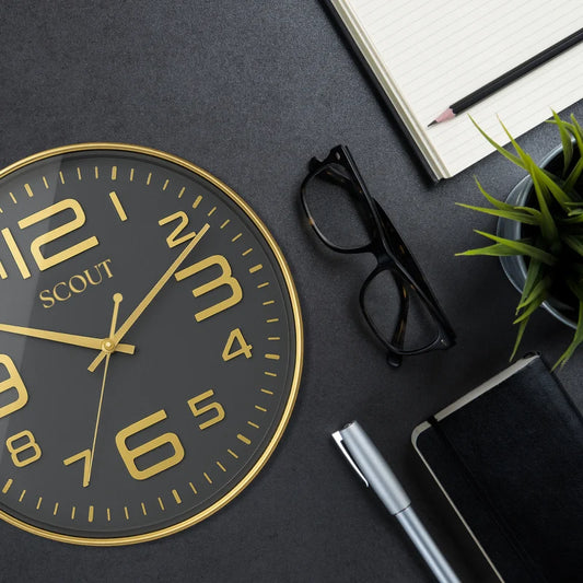 Scout Classic Analog Wall Clock (Black)
