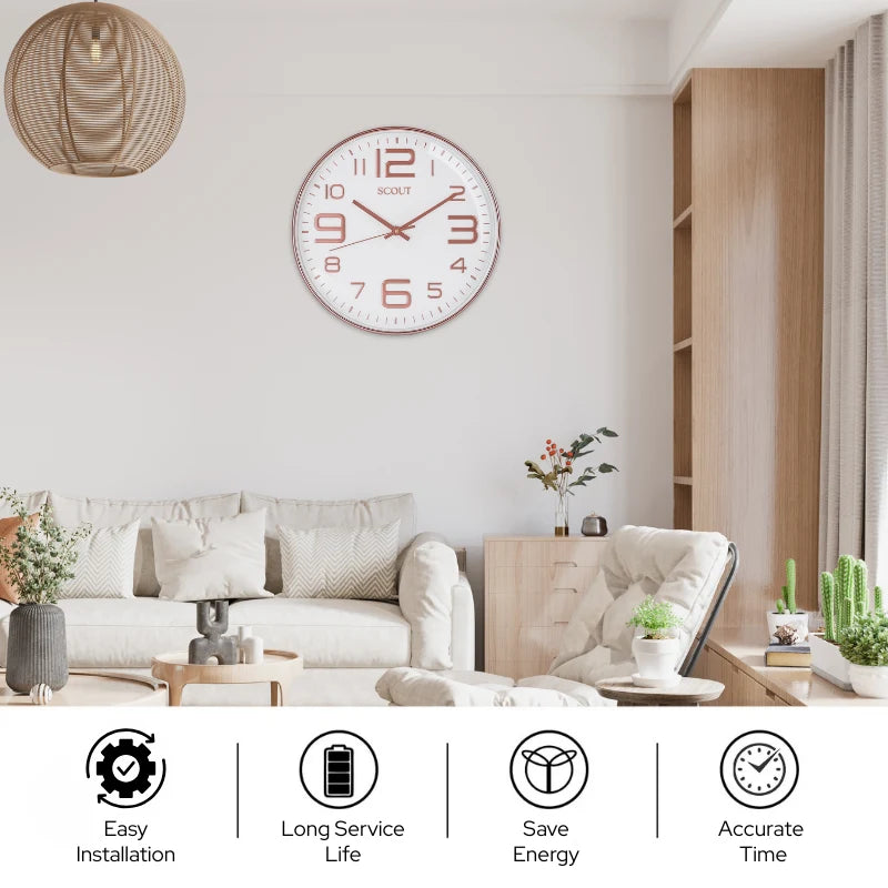 Scout Classic Analog Wall Clock (White)