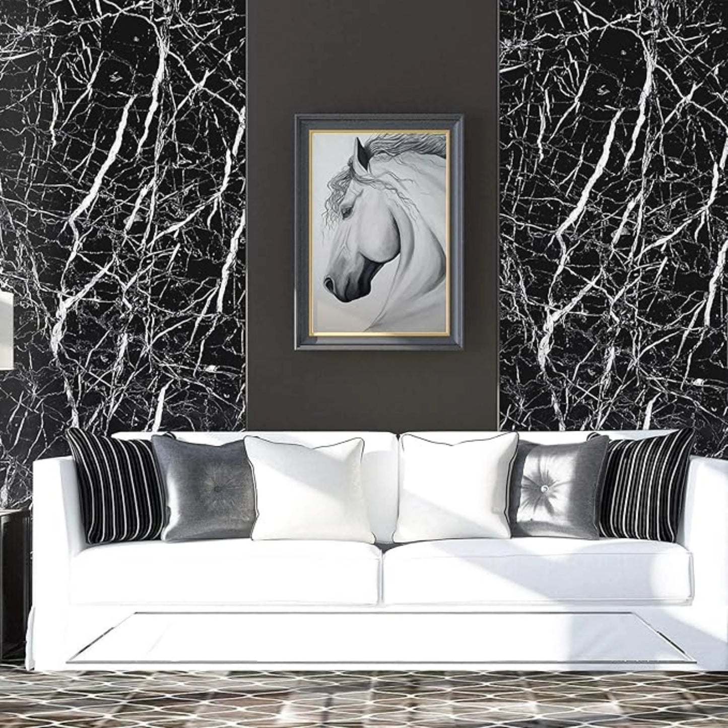 Black Marble Wallpaper Sticker