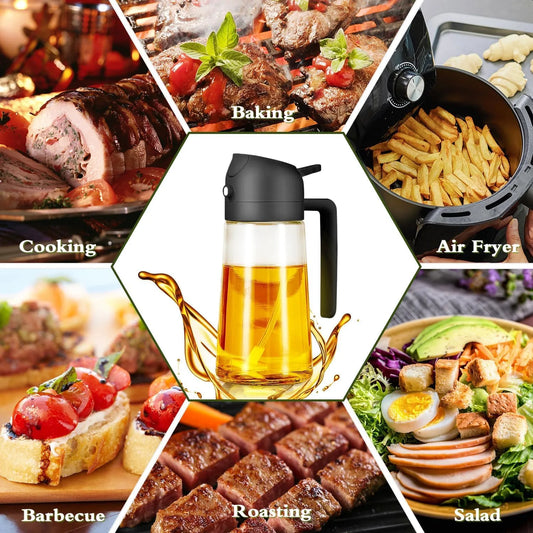 2 In 1 Glass Oil Spray Bottle