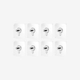 Heavy Duty Self-Adhesive Screw Hooks (Pack of 10)