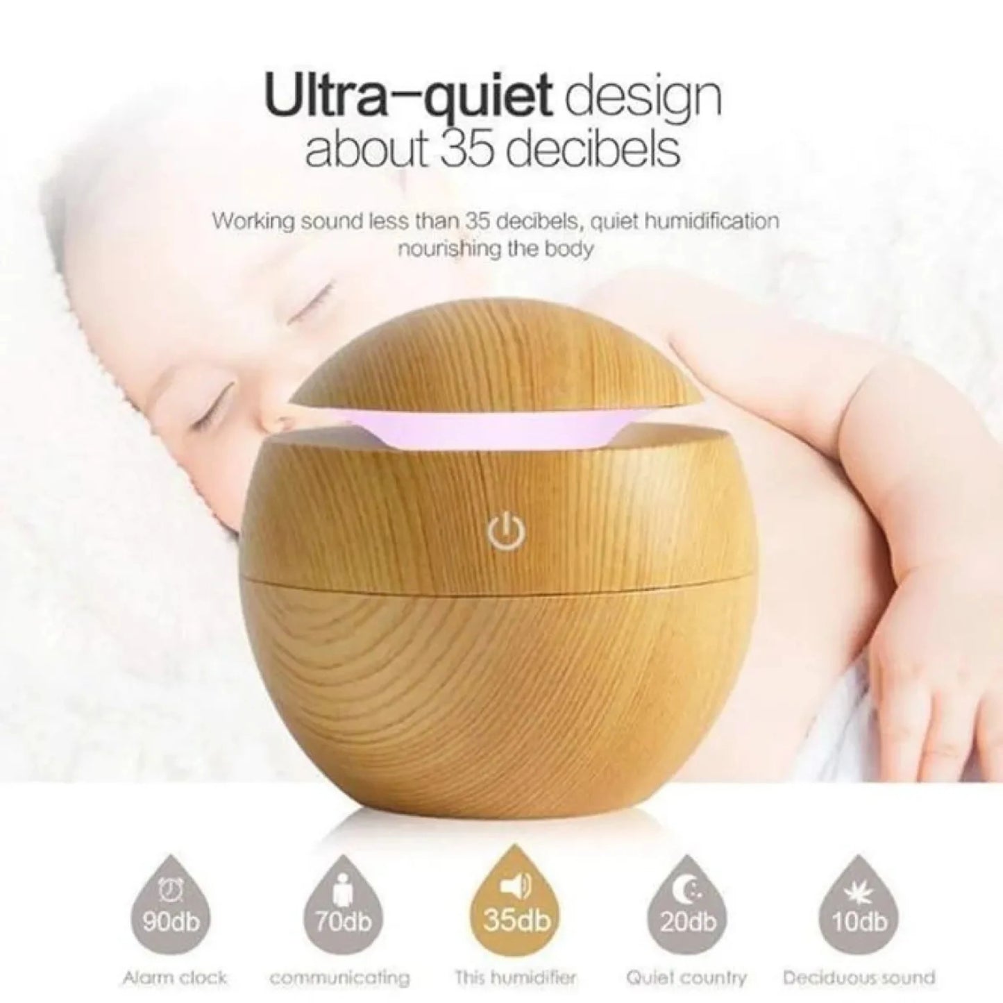 Wooden Cool Mist Humidifier & Essential Oil Diffuser