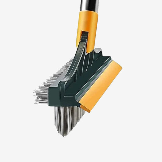 3-in-1 Bathroom Tile Cleaning Brush with Wiper