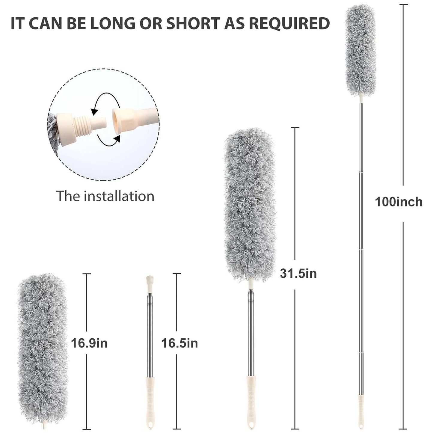 Extendable Microfiber Feather Duster