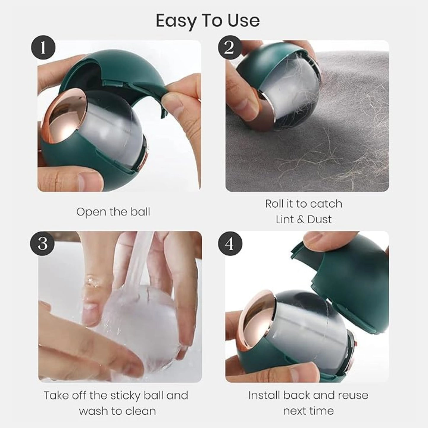 Reusable Lint Roller Ball