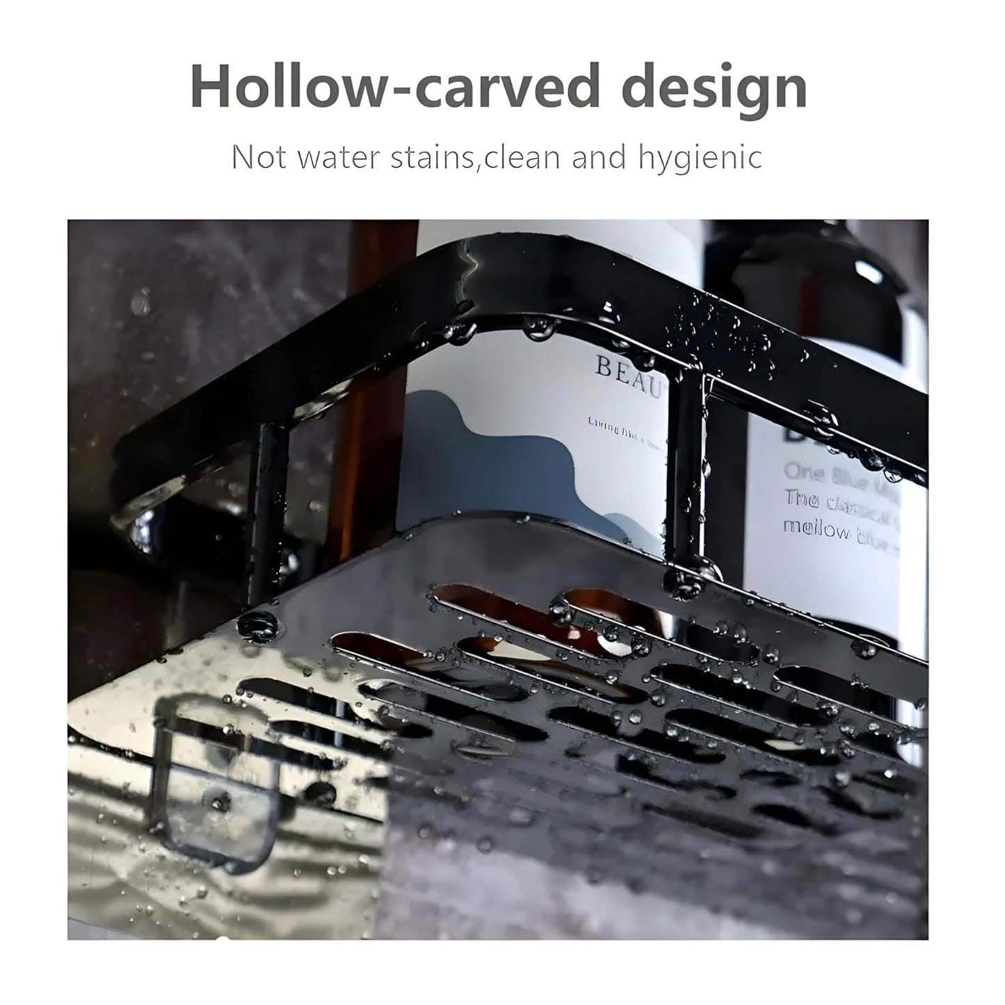 Heavy Duty Self-Adhesive Aluminium Bathroom and Kitchen Shelf Rack