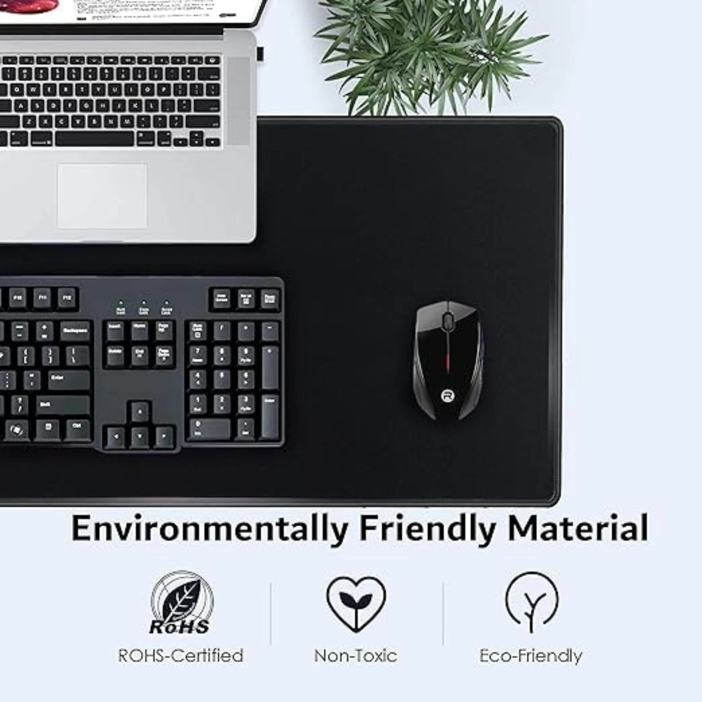 Extended Black Mouse Pad