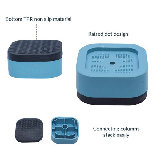 Zerfa Anti-Vibration Washing Machine Feet Pads (Blue)