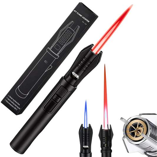 Adjustable Red/Blue Jet Flame Torch Lighter