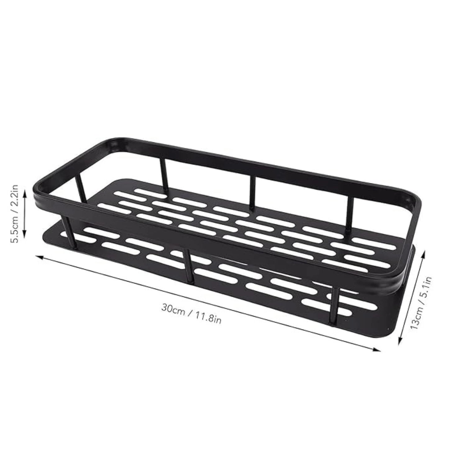 Heavy Duty Self-Adhesive Aluminium Bathroom and Kitchen Shelf Rack