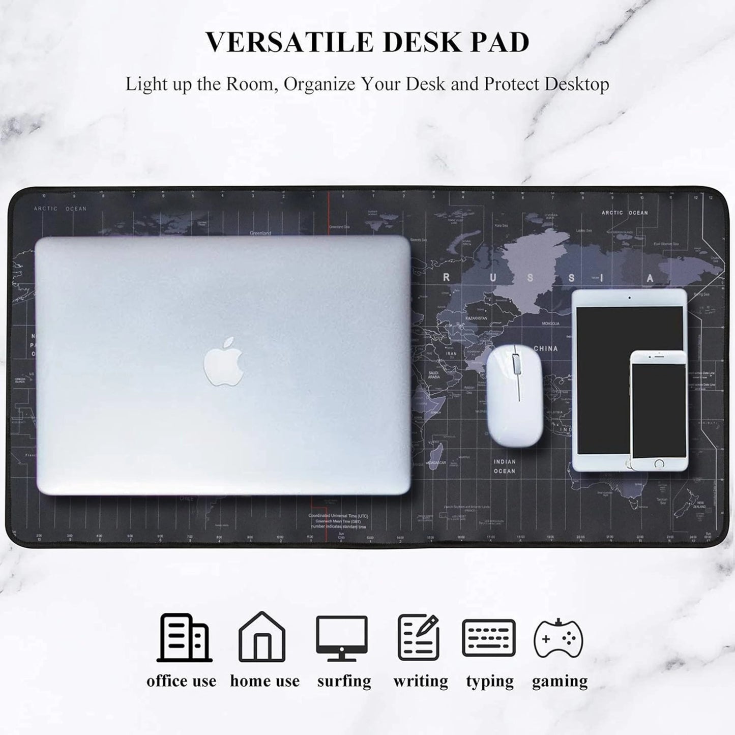 World Map Gaming Mouse Pad