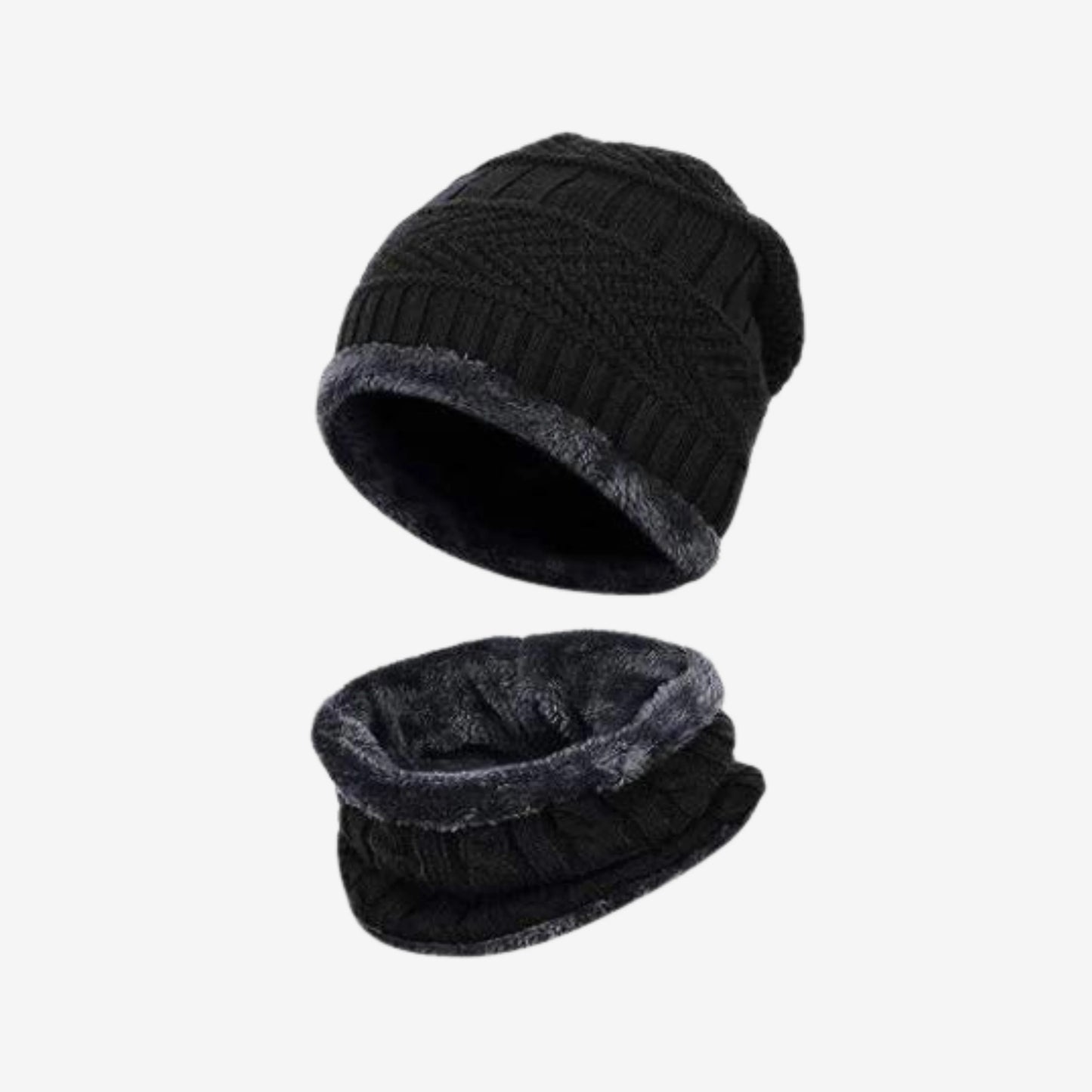Winter Woolen Hat and Neck Warmer Scarf Set