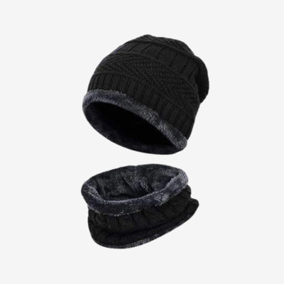 Winter Woolen Cap and Scarf Set for Men and Women