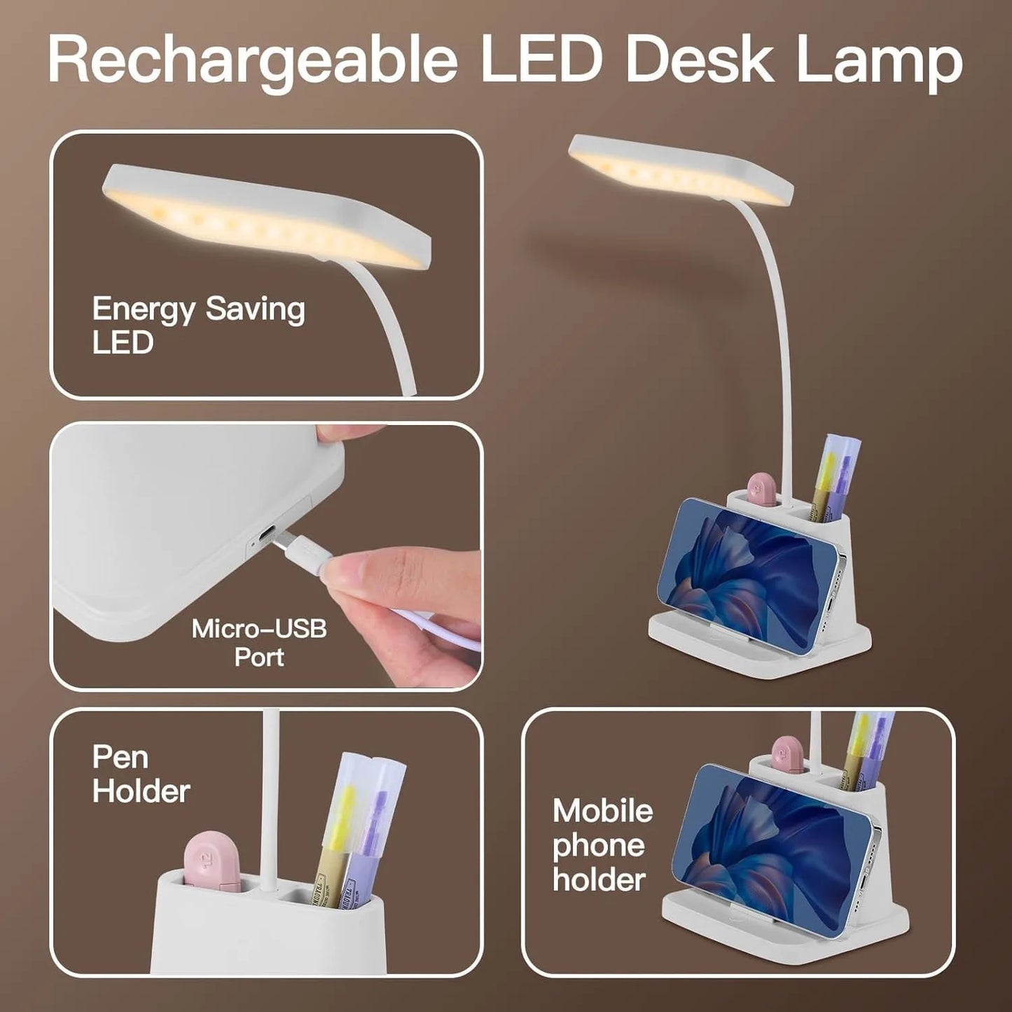 Rechargeable LED Study Table Lamp
