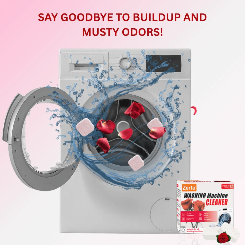 Zerfa Rose-Scented Washing Machine Descaler Tablets (20g Each Tablet)