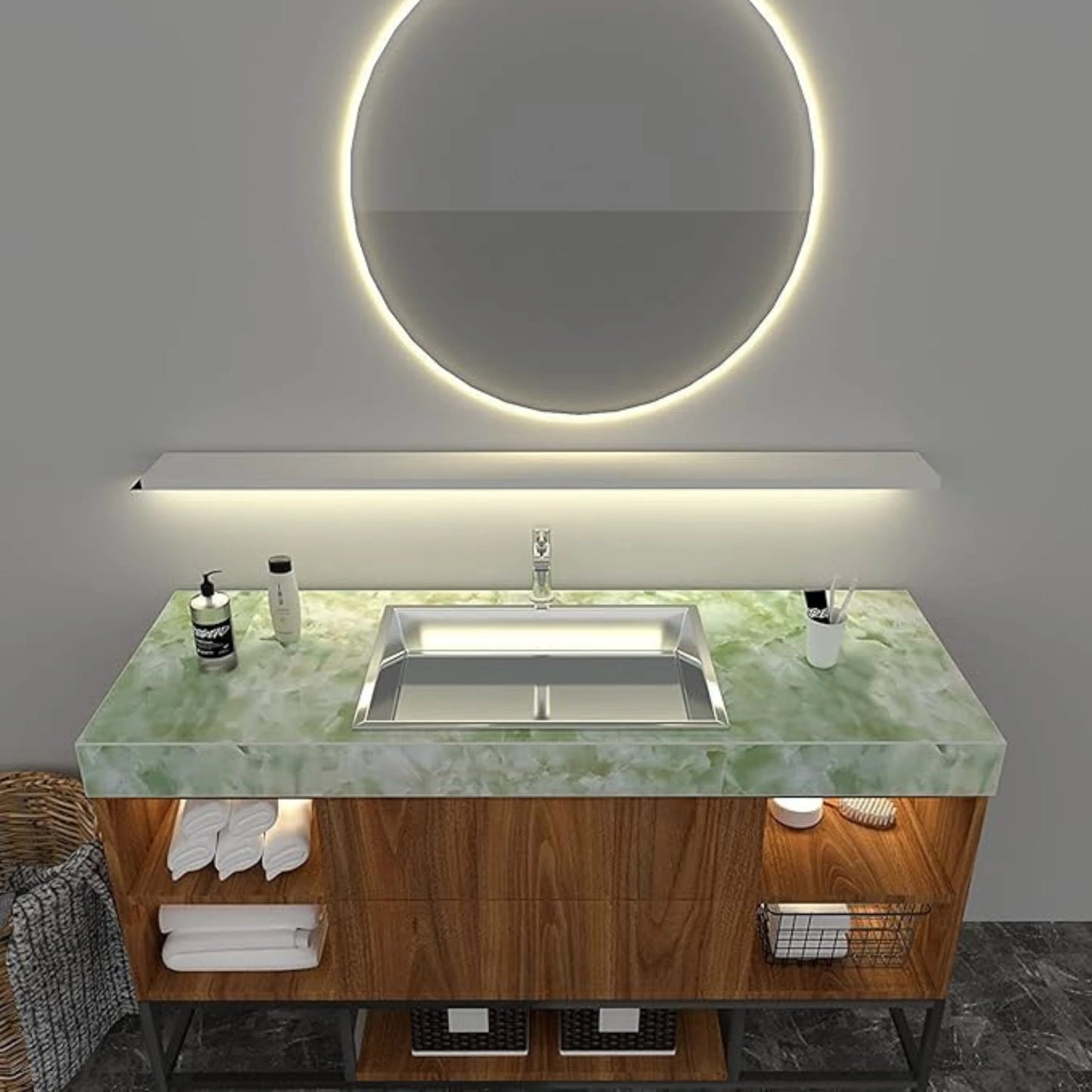 Green Granite Marble Contact Paper