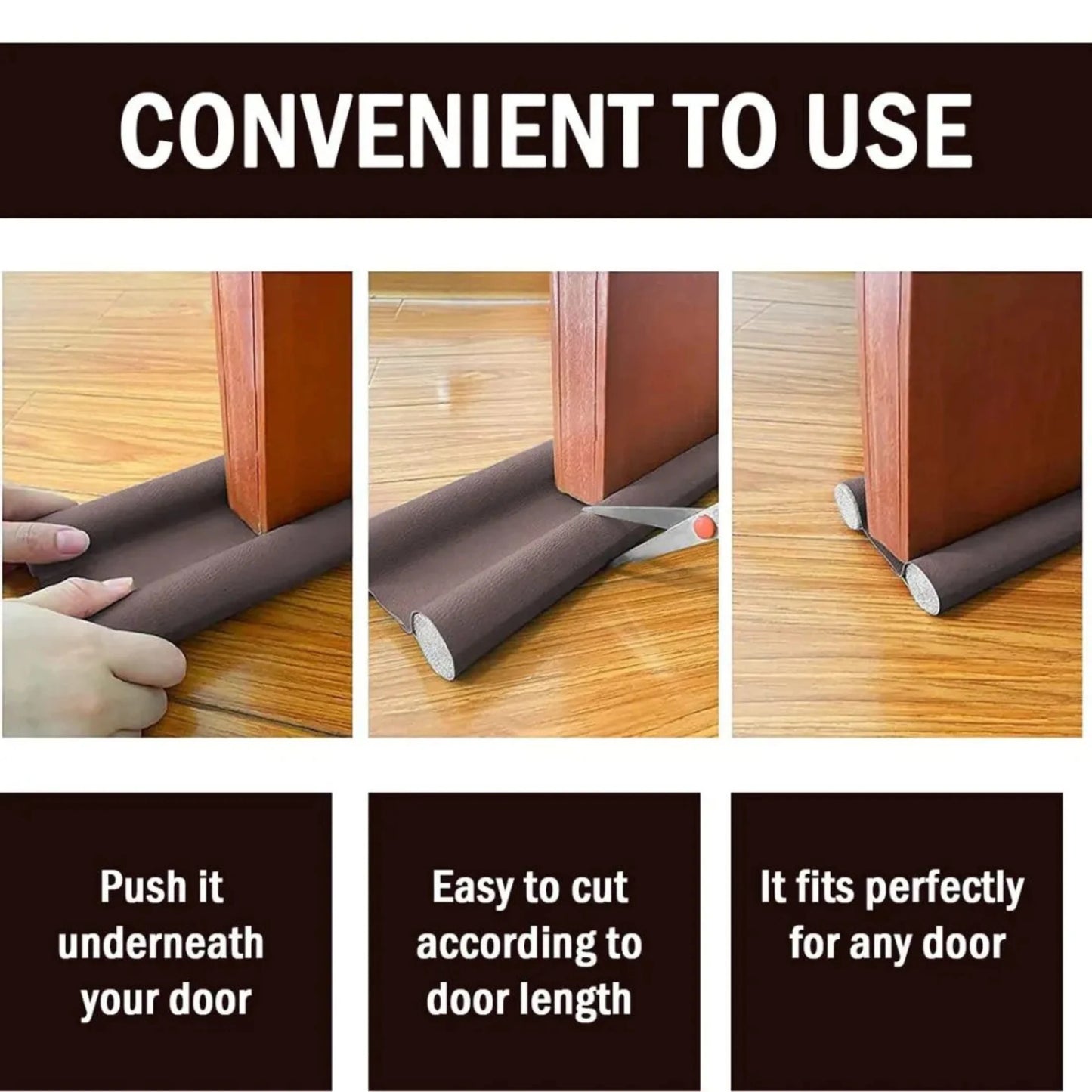 Door Bottom Sealing Strip Guard (Pack of 3)