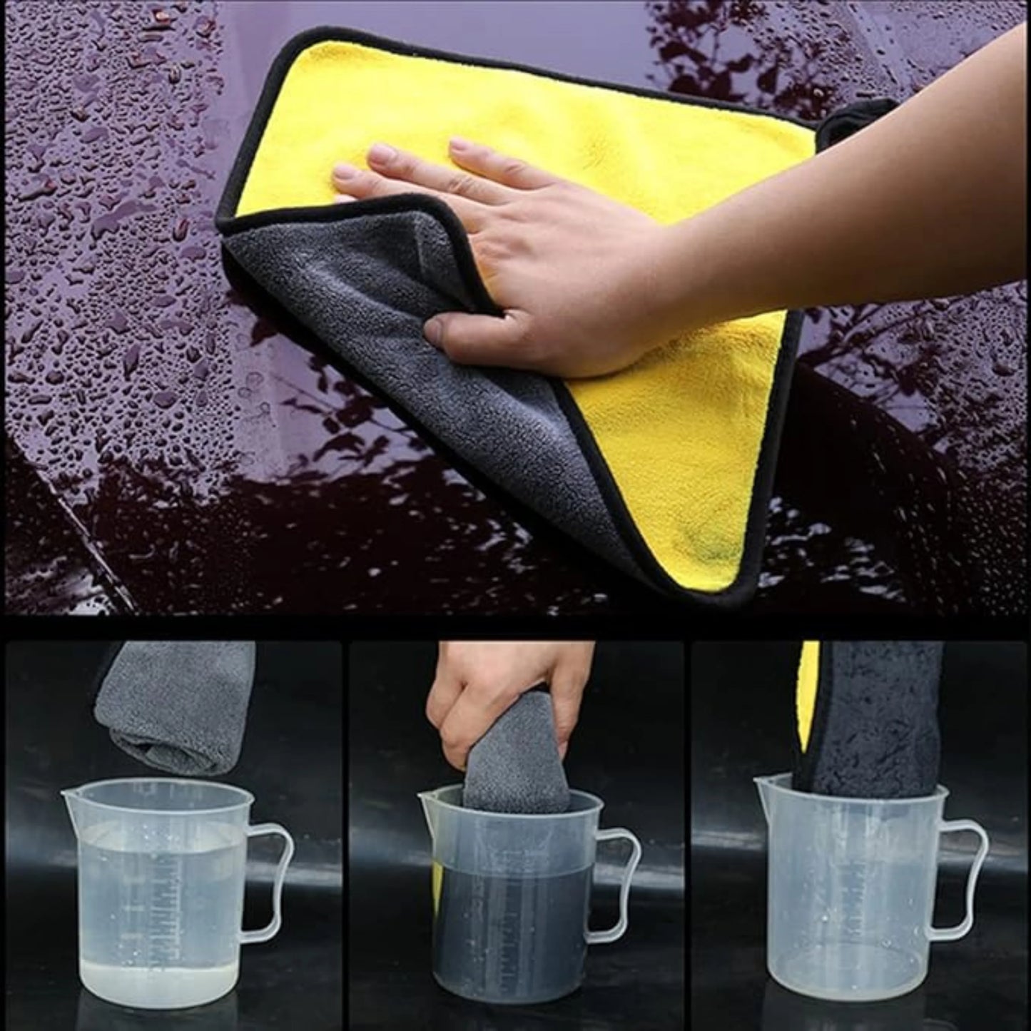 Solitude Microfiber Towel Cloth 40 x 40 cms, 400 GSM