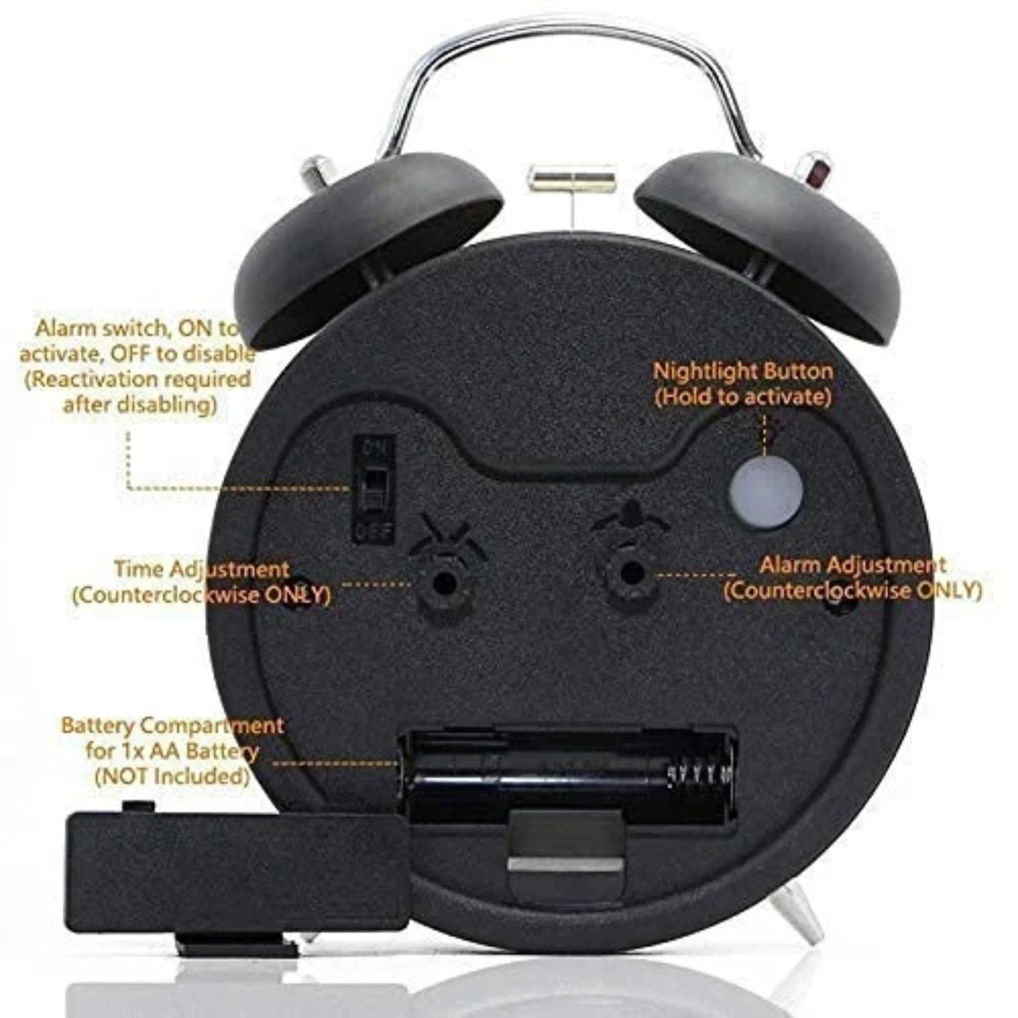 Metal Twin Bell Alarm Clock
