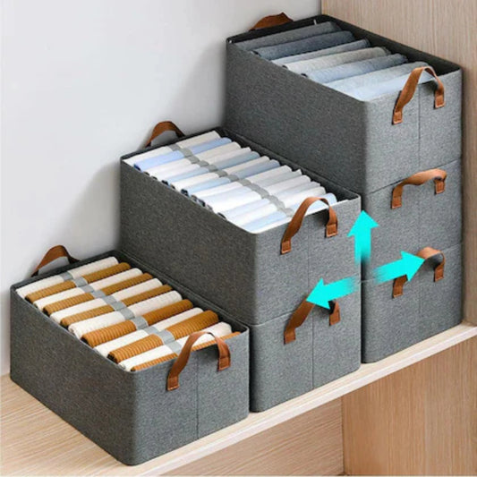 Clothing Storage Baskets with Metal Frame