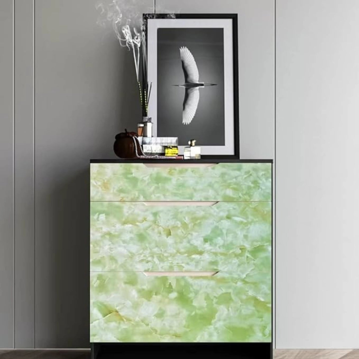 Green Granite Marble Contact Paper