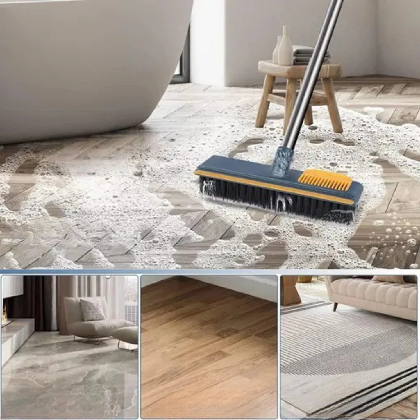 Bathroom and Kitchen Floor Scrub Brush