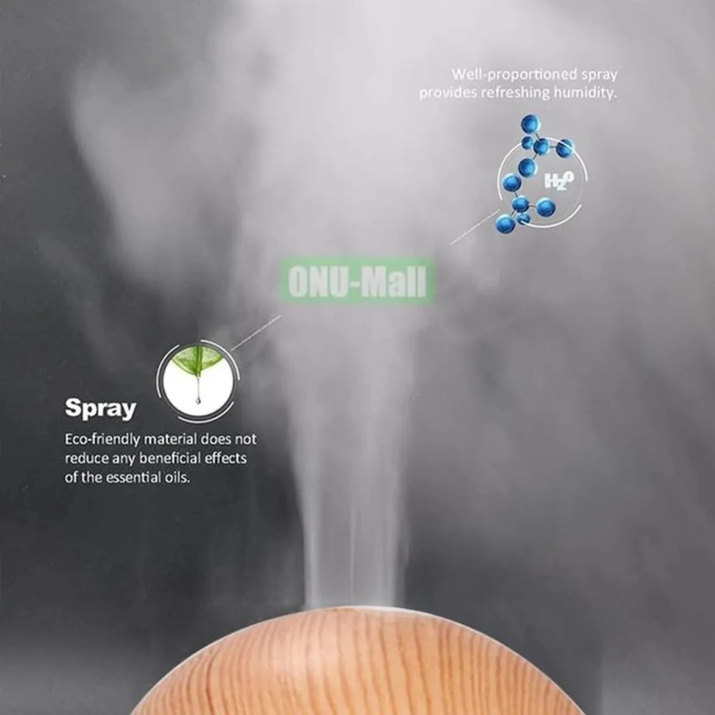 Wooden Cool Mist Humidifier & Essential Oil Diffuser