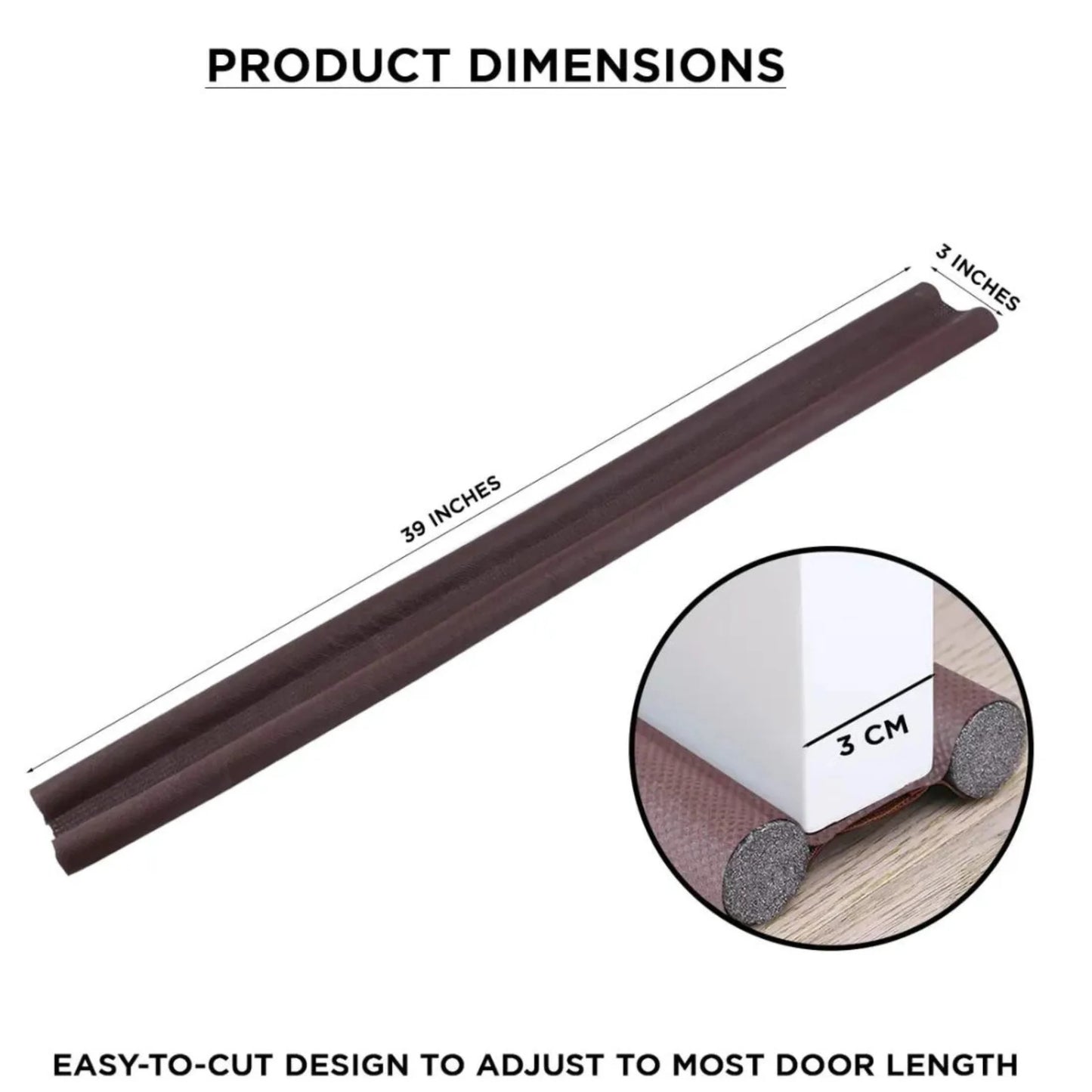 Door Bottom Sealing Strip Guard (Pack of 3)