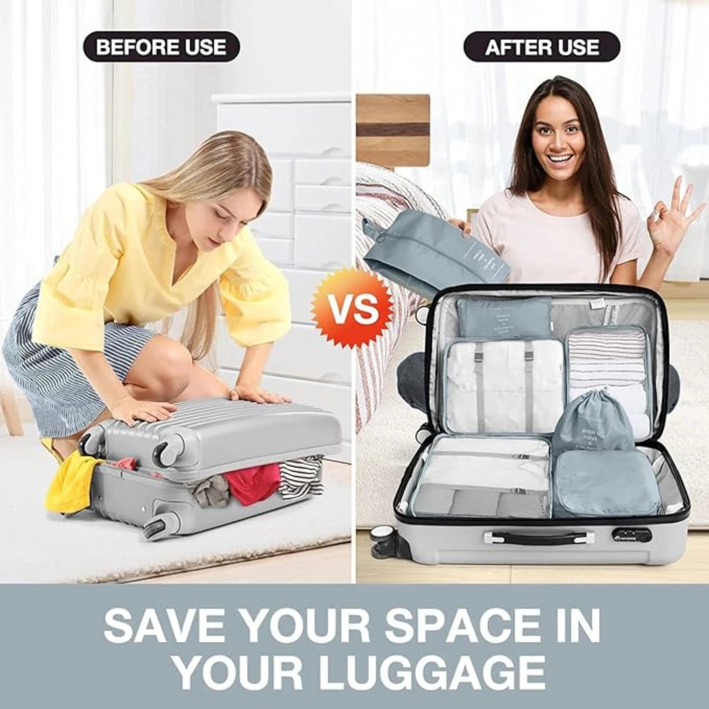 Travel Packing Cubes Set