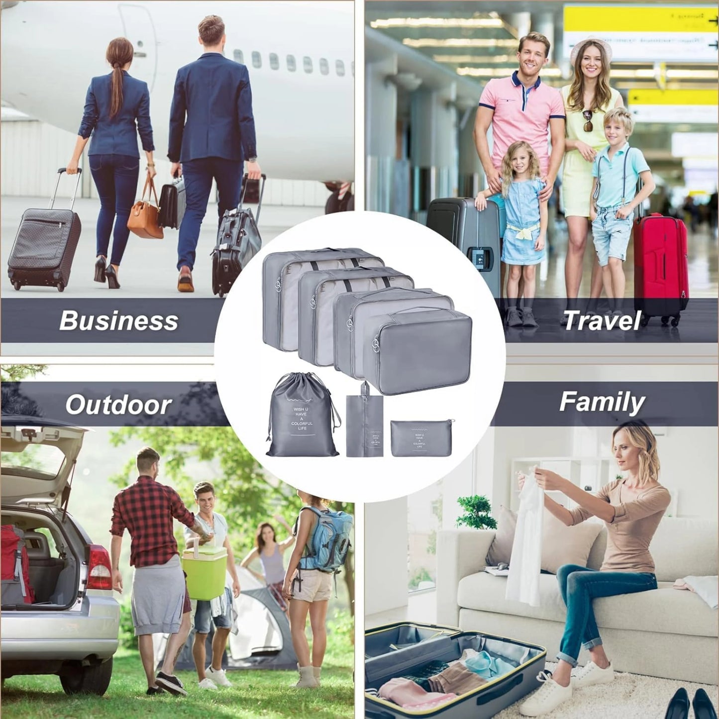 Travel Packing Cubes Set