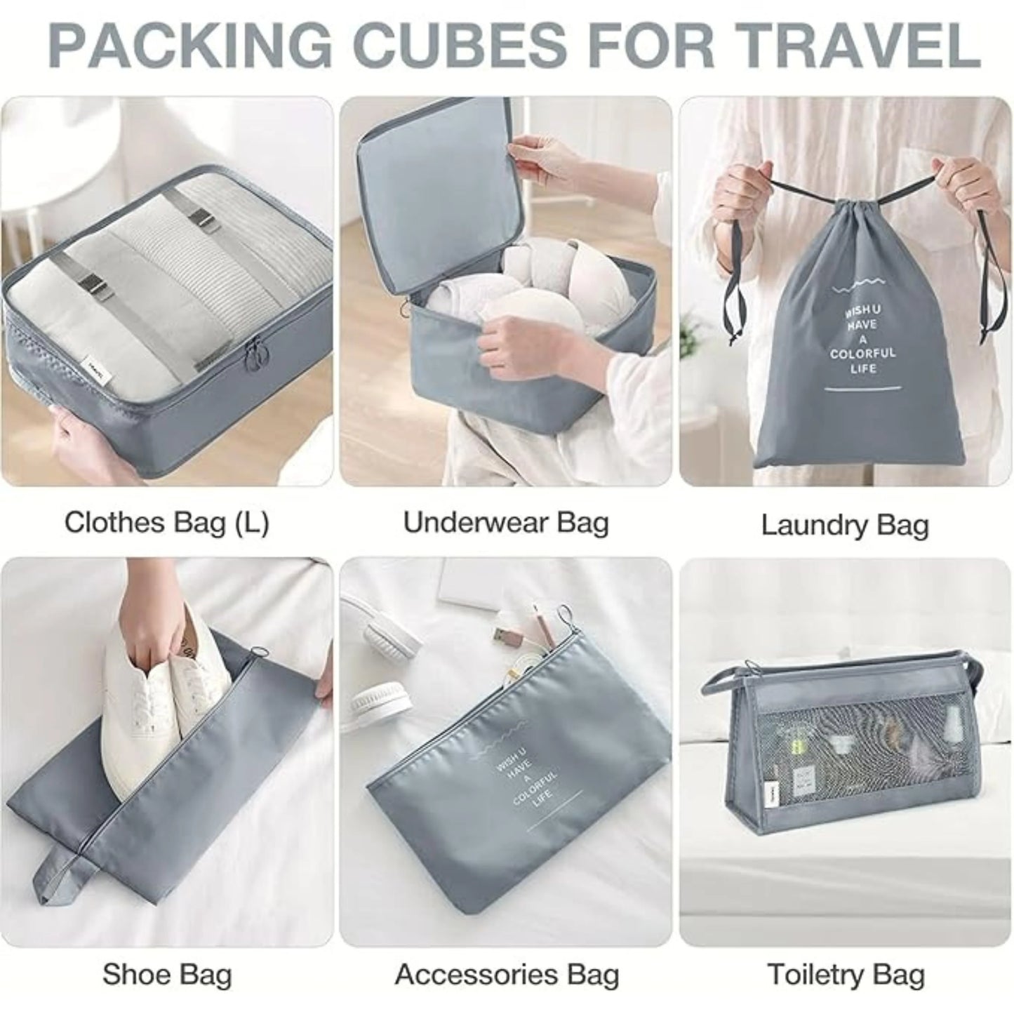 Travel Packing Cubes Set