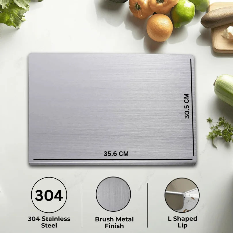 Stainless Steel Countertop Chopping Board for Kitchen