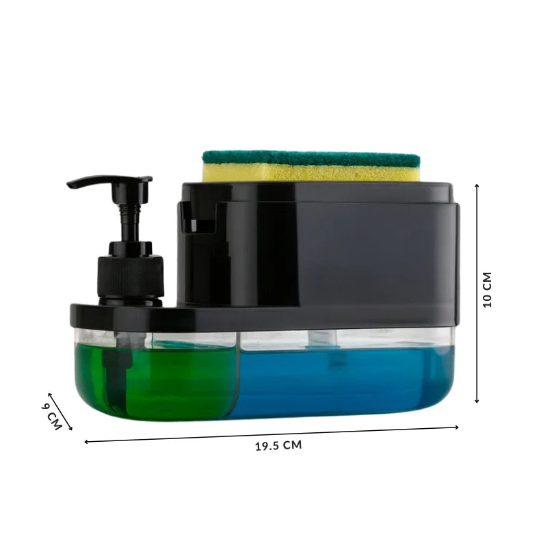 3-in-1 Soap Pump Dispenser with Sponge Holder