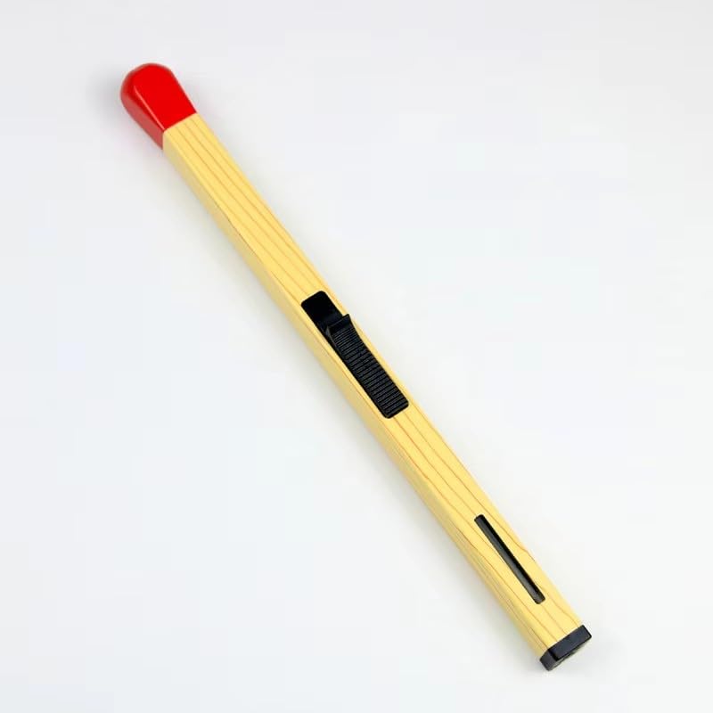 Matchstick Lighter, Long Handle Refillable Butane Gas Flame Lighter for Kitchen Stove, Candles, BBQ & Camping, Compact & Portable