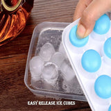 Silicone Round Pop Up Ice Cube Mould Tray, BPA-Free Design