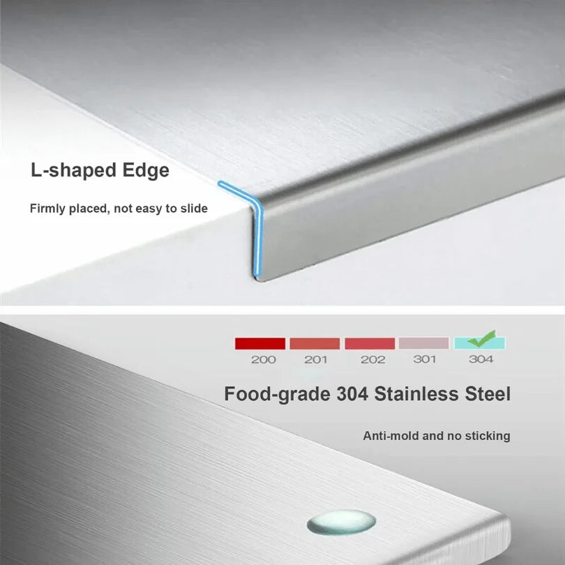Stainless Steel Countertop Chopping Board for Kitchen