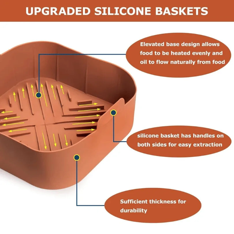 Square Silicone Air Fryer Liners