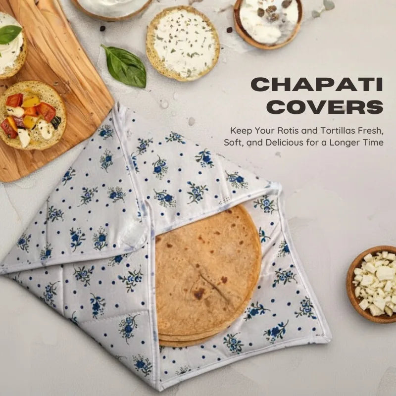 Floral Print Roti Cover