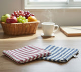 Pack of 2 Cotton Roti Cover, Reusable Double Layer Chapati Cloth Wrap with Flaps for Casserole & Hot Case, Multicolor