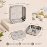 Stainless Steel Paneer Maker 550ml with Perforated Separator, Manual Paneer Press for Homemade Paneer, Tofu & Chhena