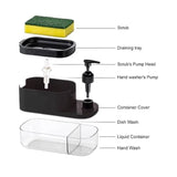 3-in-1 Soap Pump Dispenser with Sponge Holder