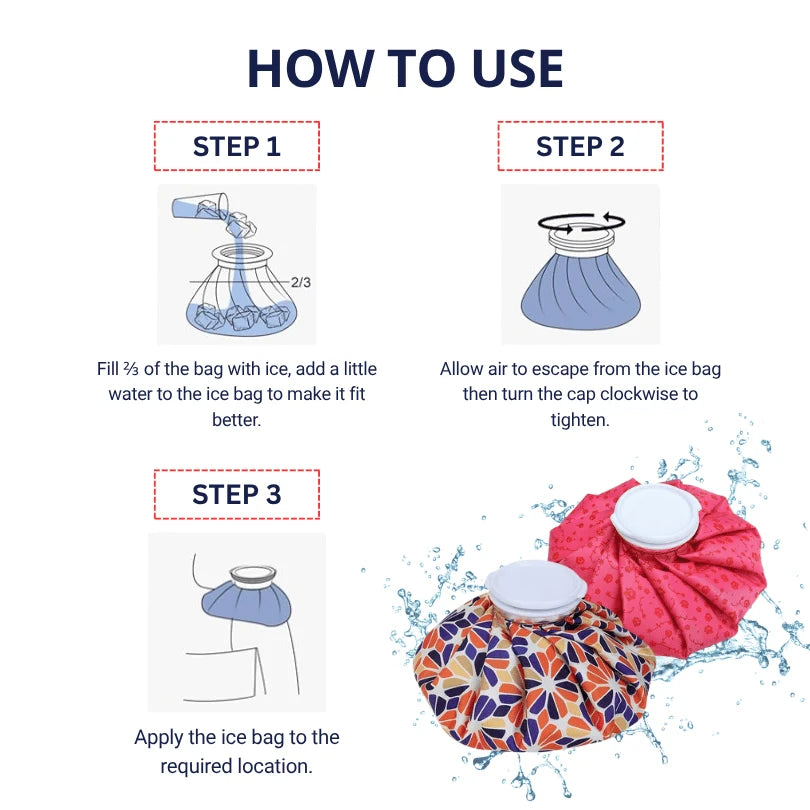 Hot & Cold Ice Pack Bag for Pain Relief (9 Inch)