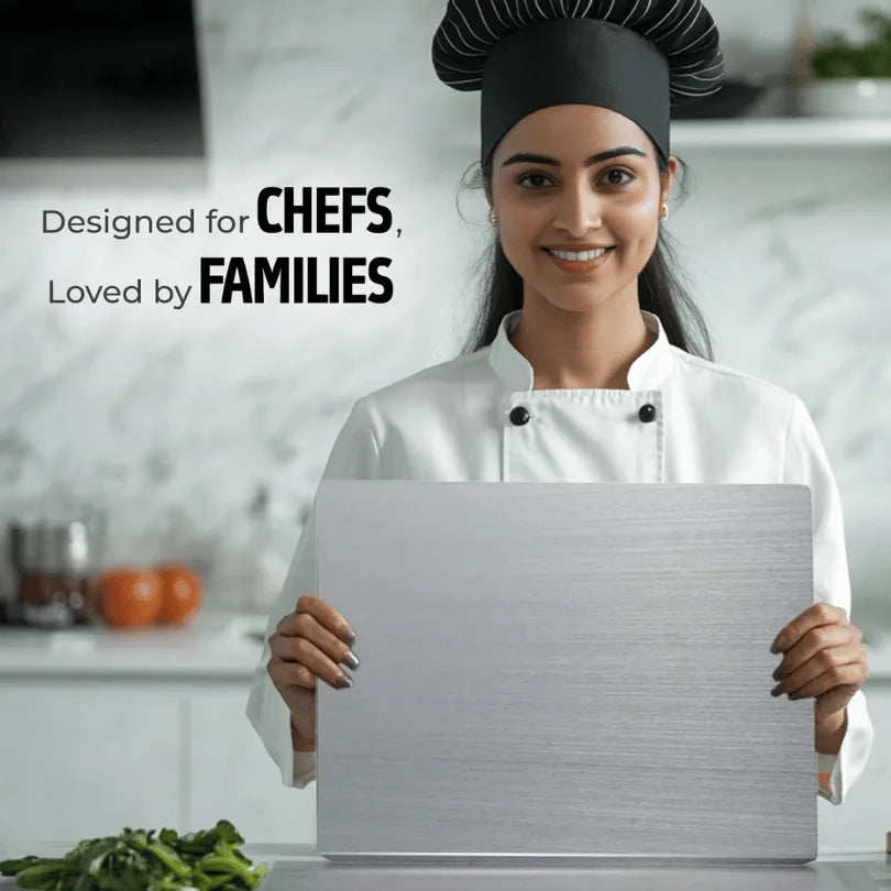 Stainless Steel Countertop Chopping Board for Kitchen
