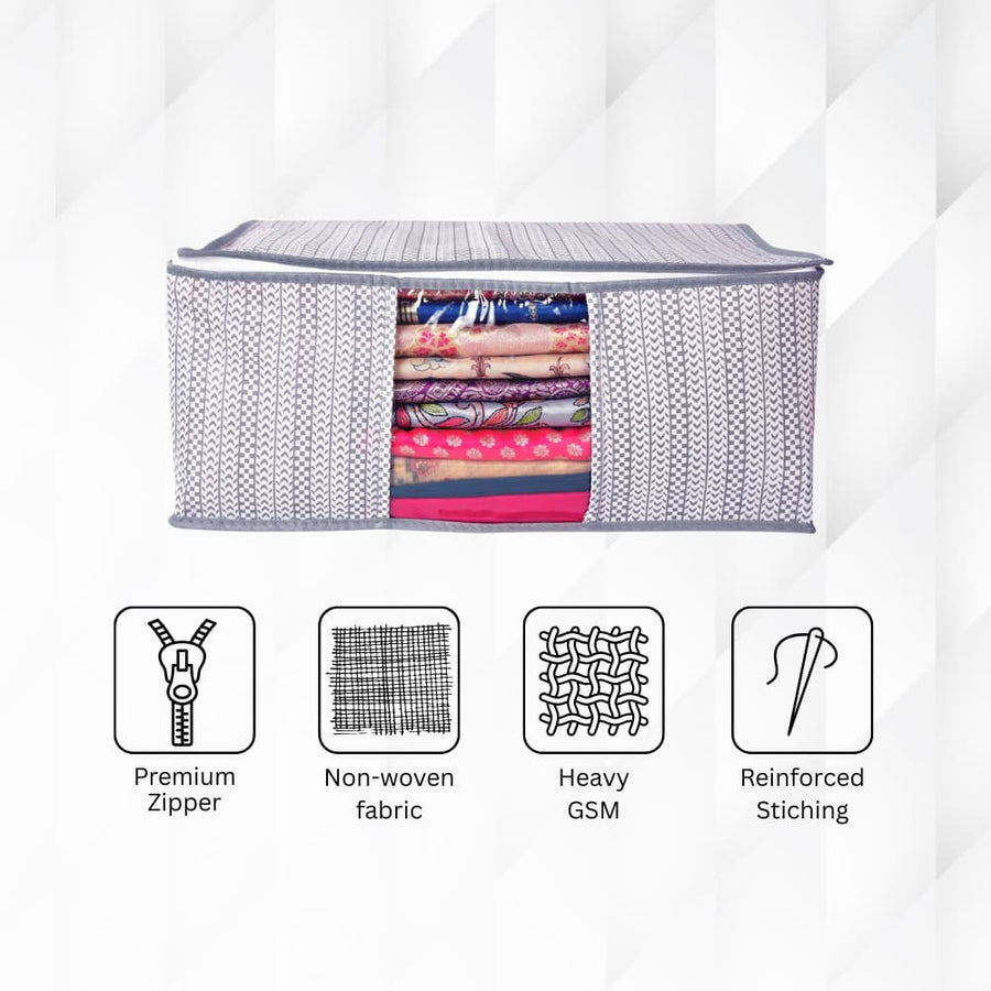 Non-Woven Saree Organizer Bags (Pack of 3)