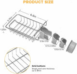 Adjustable Stainless Steel Sink Faucet Shelf Organizer