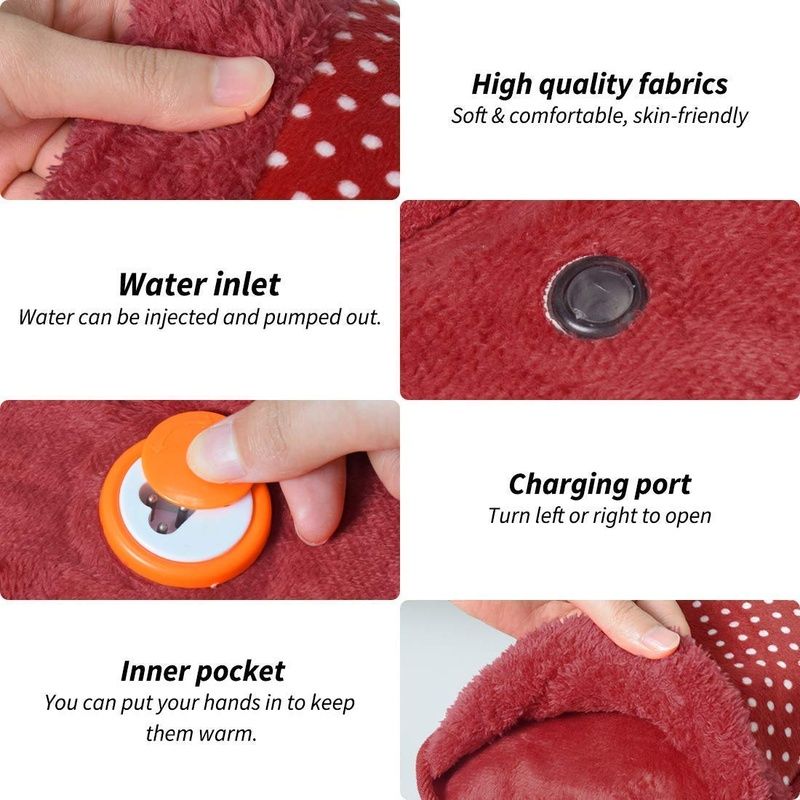 Electric Fur Velvet Heating Bag with Hand Pocket