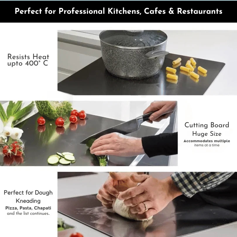 Stainless Steel Countertop Chopping Board for Kitchen